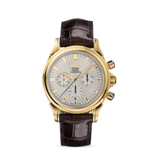 Omega De Ville Co-Axial 41 Chronograph Yellow Gold / Silver